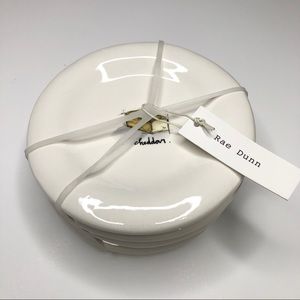 Rae Dunn Set 4 Cheese Snack Plate Collectable New